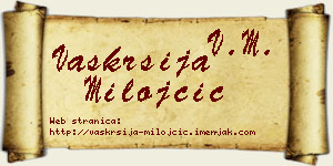Vaskrsija Milojčić vizit kartica